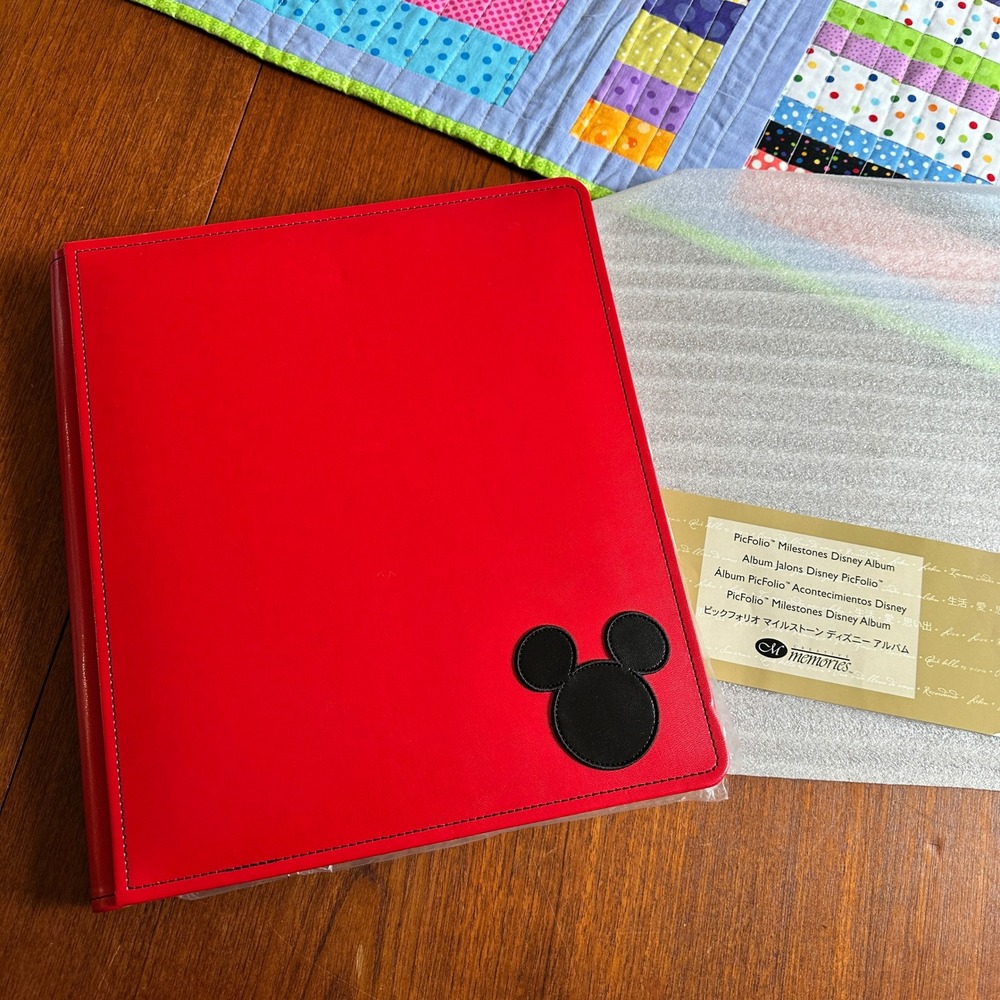 Creative Memories Disney PicFolio Milestones Red Mickey Mouse Photo Album NEW